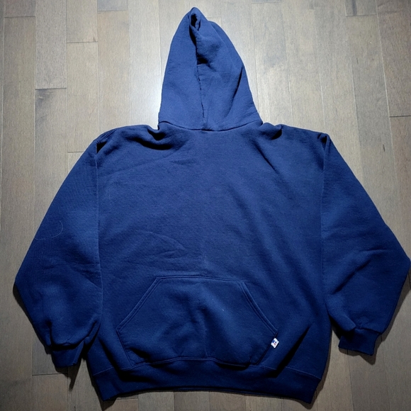 90s Russel Hoodie, Navy Blank. - Picture 1 of 4